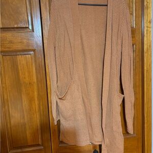Cozy Brown Open-Front Cardigan